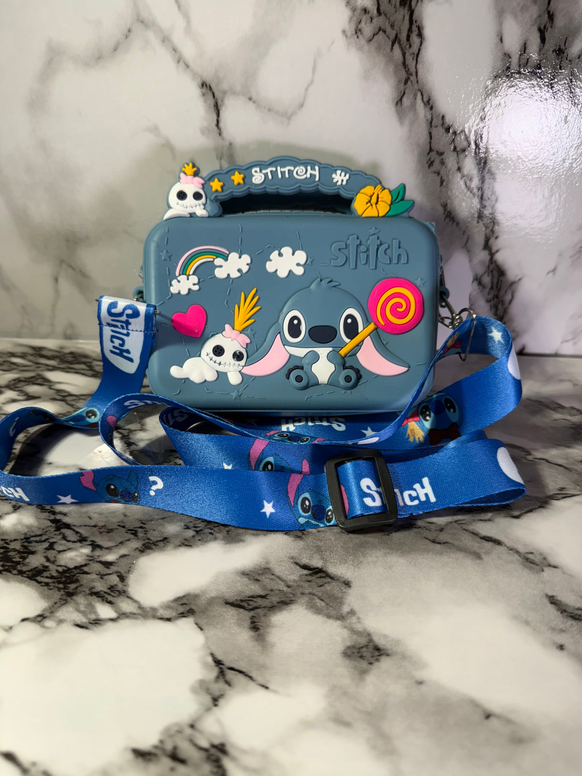💙 Blue Character-Inspired Kids Crossbody Bag | 3D Shoulder Bag