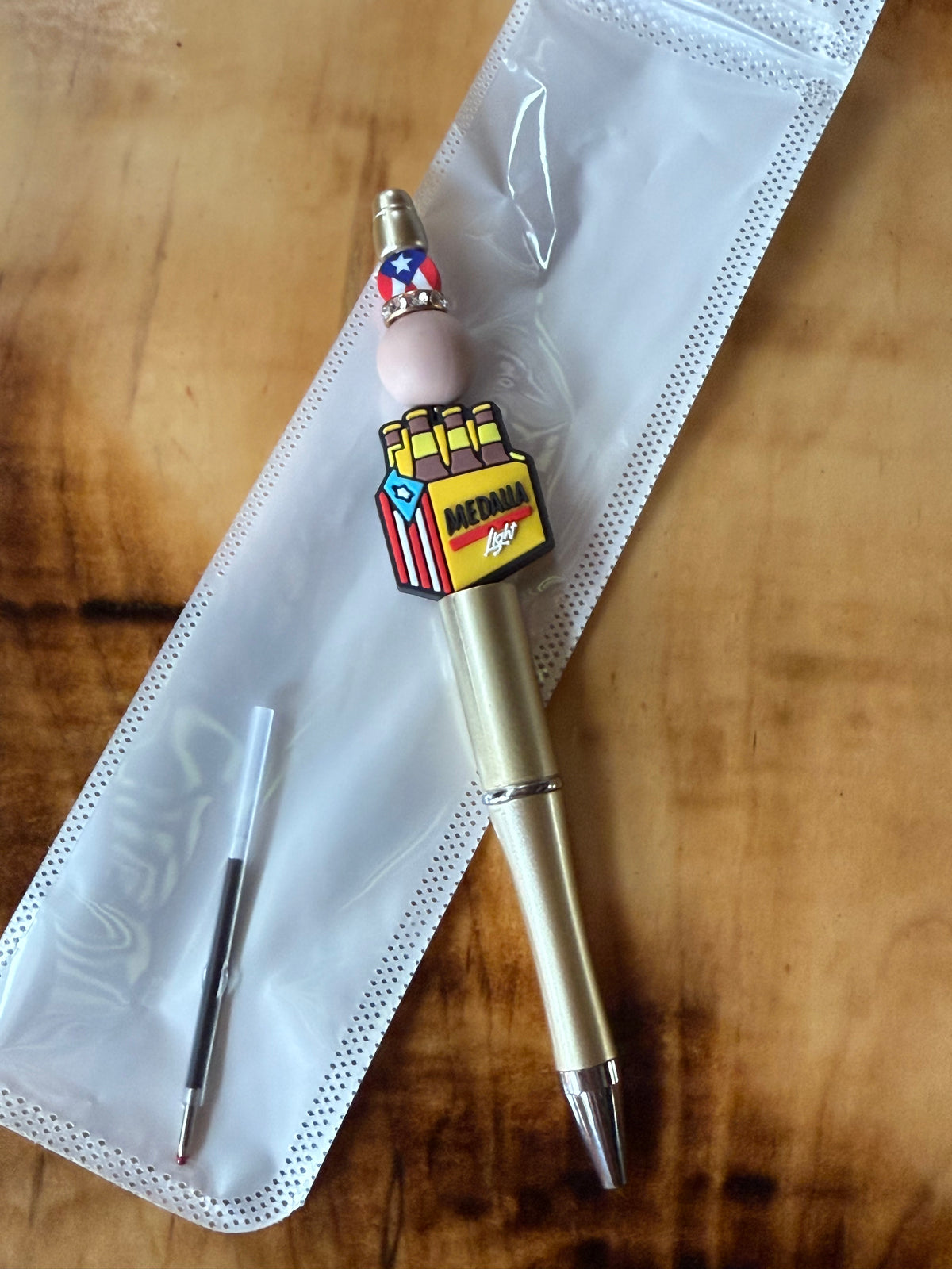 Beaded Pens ~Puerto Rico Pride