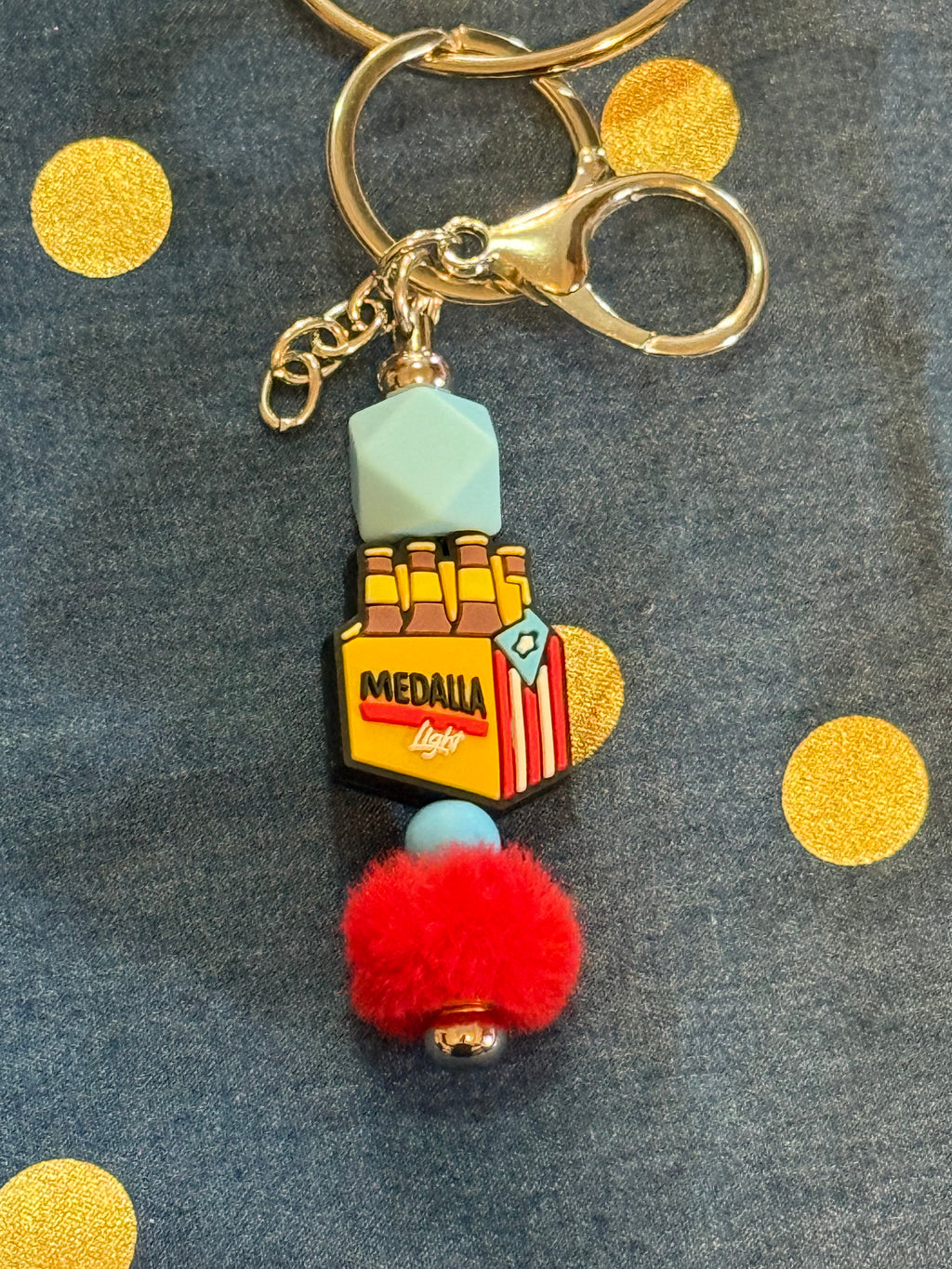 🇵🇷 Puerto Rico Inspired Beaded Keychains