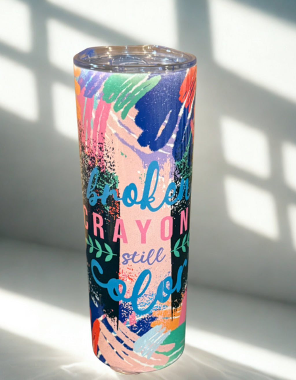 🖍️ Broken Crayons Still Color 20 oz Skinny Tumbler