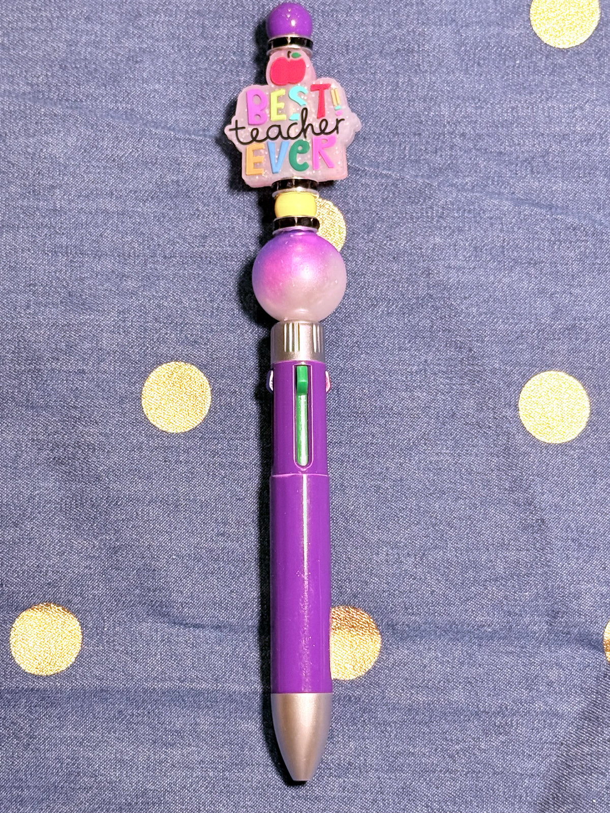 🍎 6-Color Teacher-Themed Ballpoint Pen 🖊️