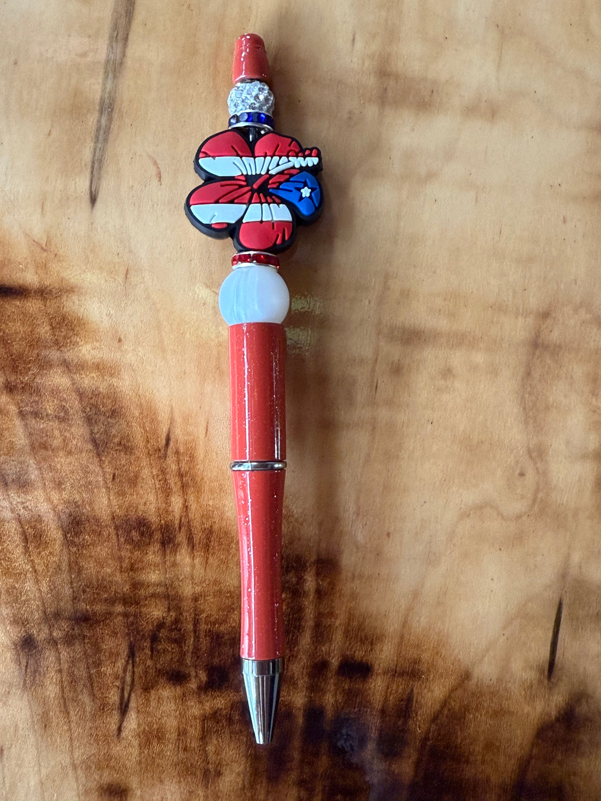 Beaded Pens ~Puerto Rico Pride