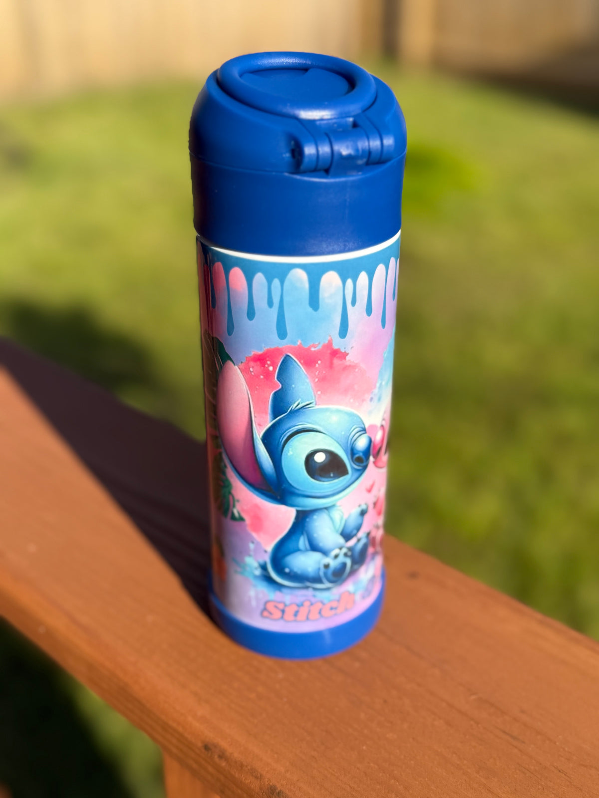 Blue Cute Alien Friends Kids Tumbler