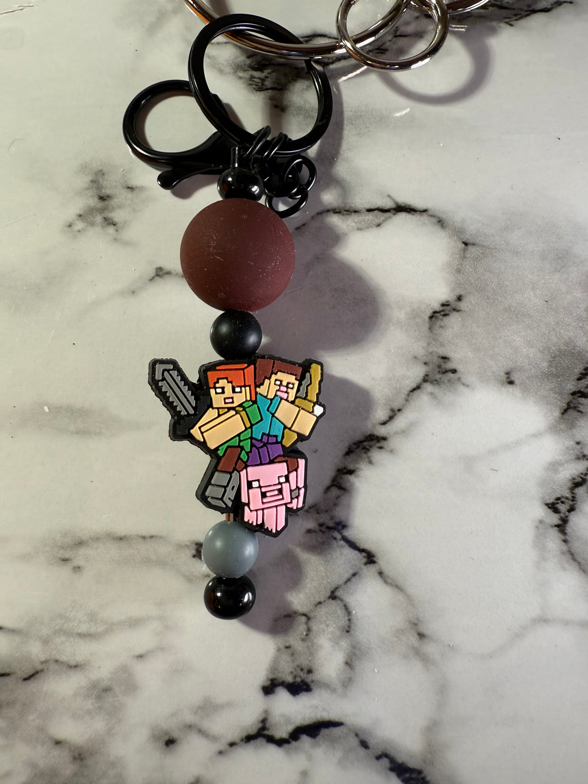 🔑 Beaded Character-Inspired Keychains | Colorful Handmade Bag Charms