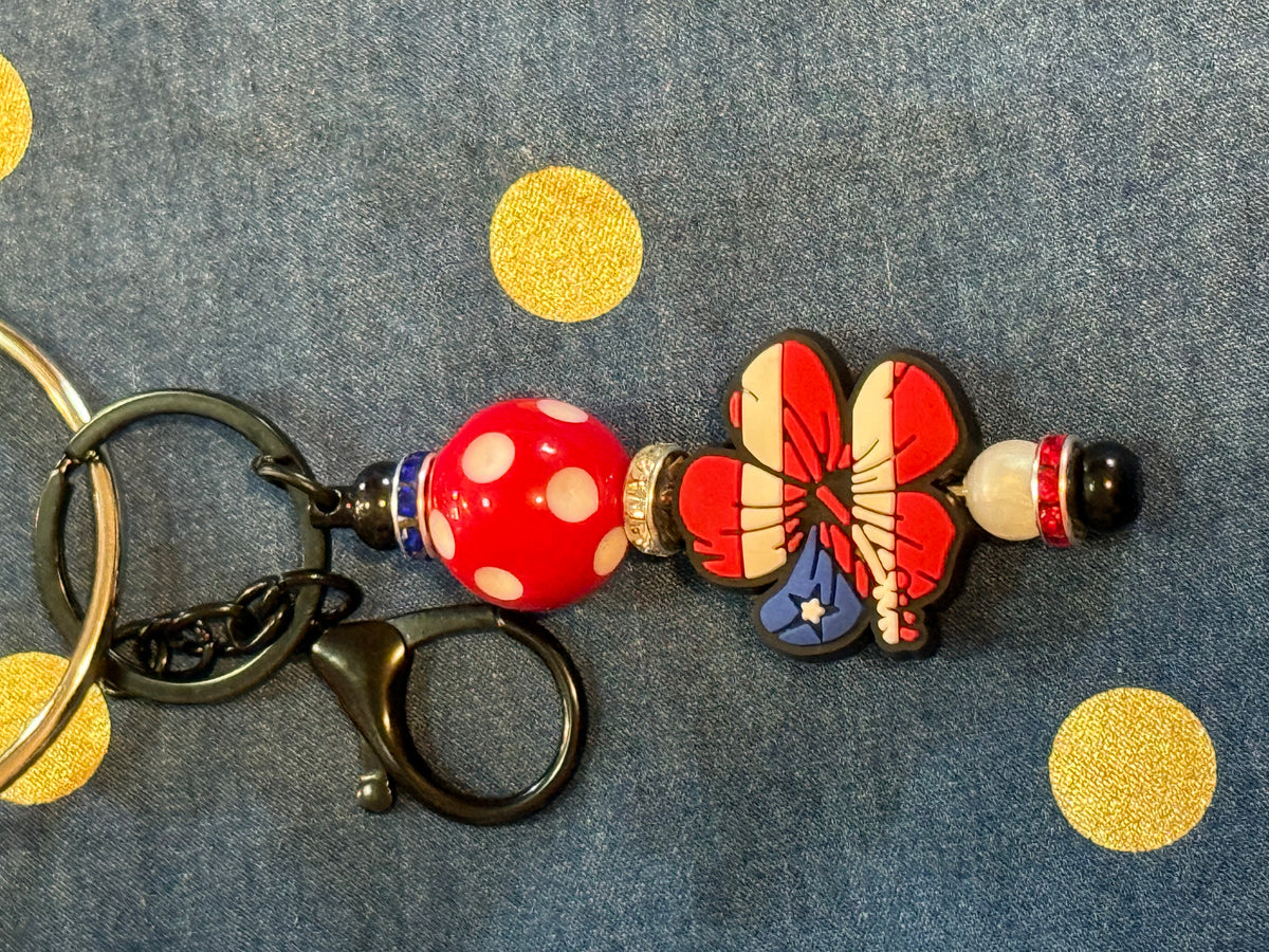 🇵🇷 Puerto Rico Inspired Beaded Keychains