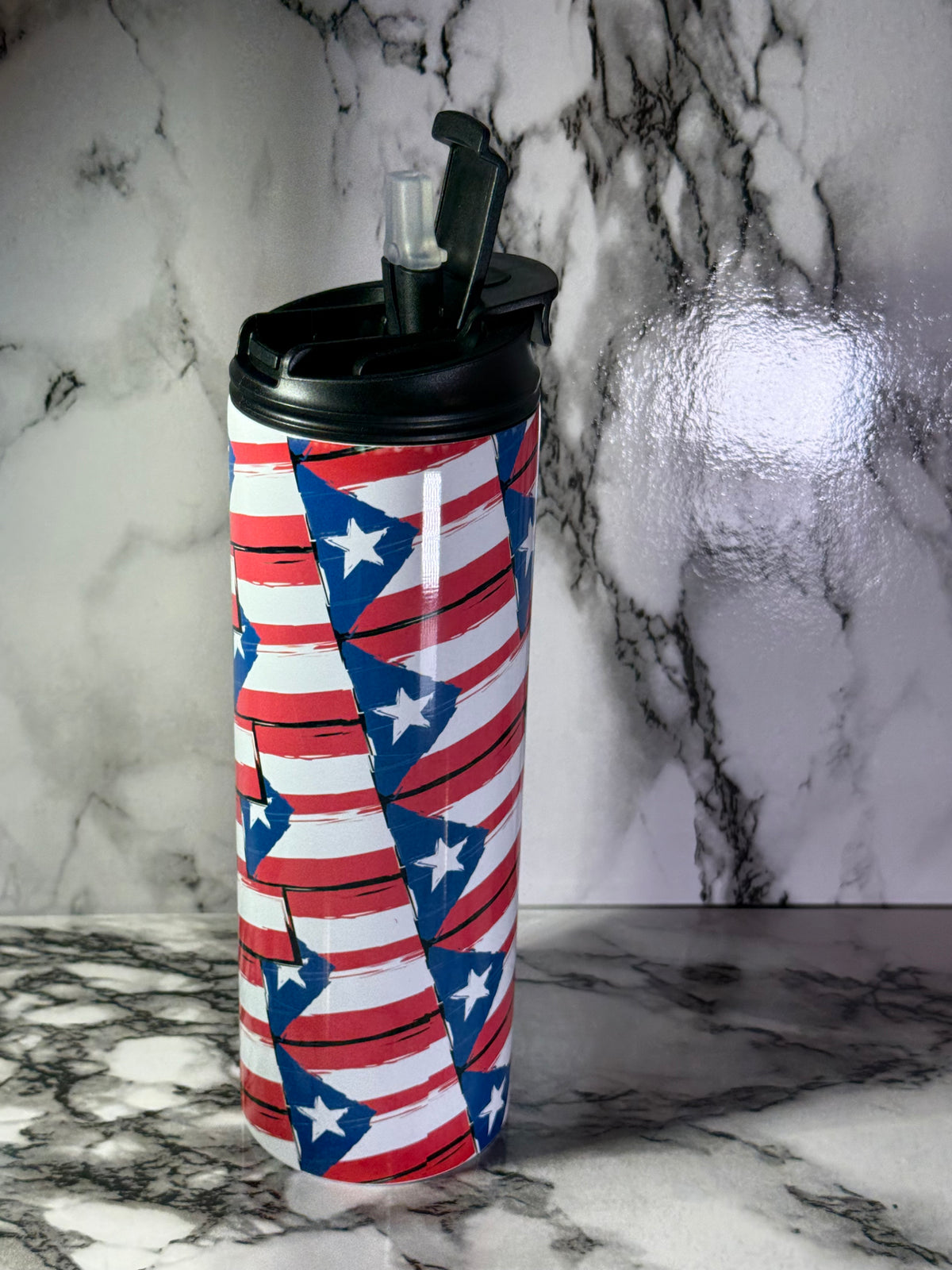 🇵🇷 Puerto Rican Flag 20 oz Tumbler | Puerto Rico Pride Stainless Steel Tumbler