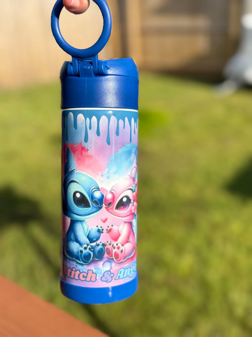 Blue Cute Alien Friends Kids Tumbler