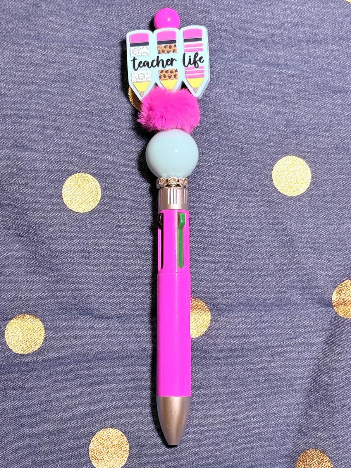 🍎 6-Color Teacher-Themed Ballpoint Pen 🖊️