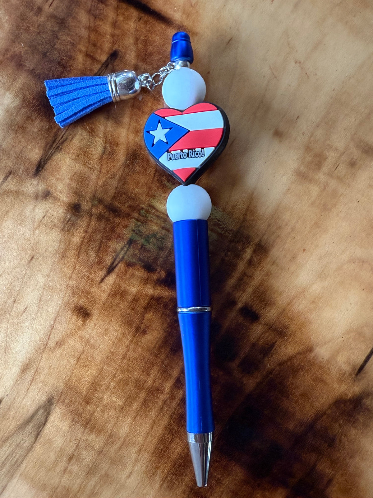 Beaded Pens ~Puerto Rico Pride