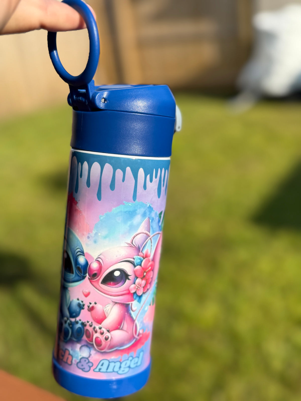 Blue Cute Alien Friends Kids Tumbler