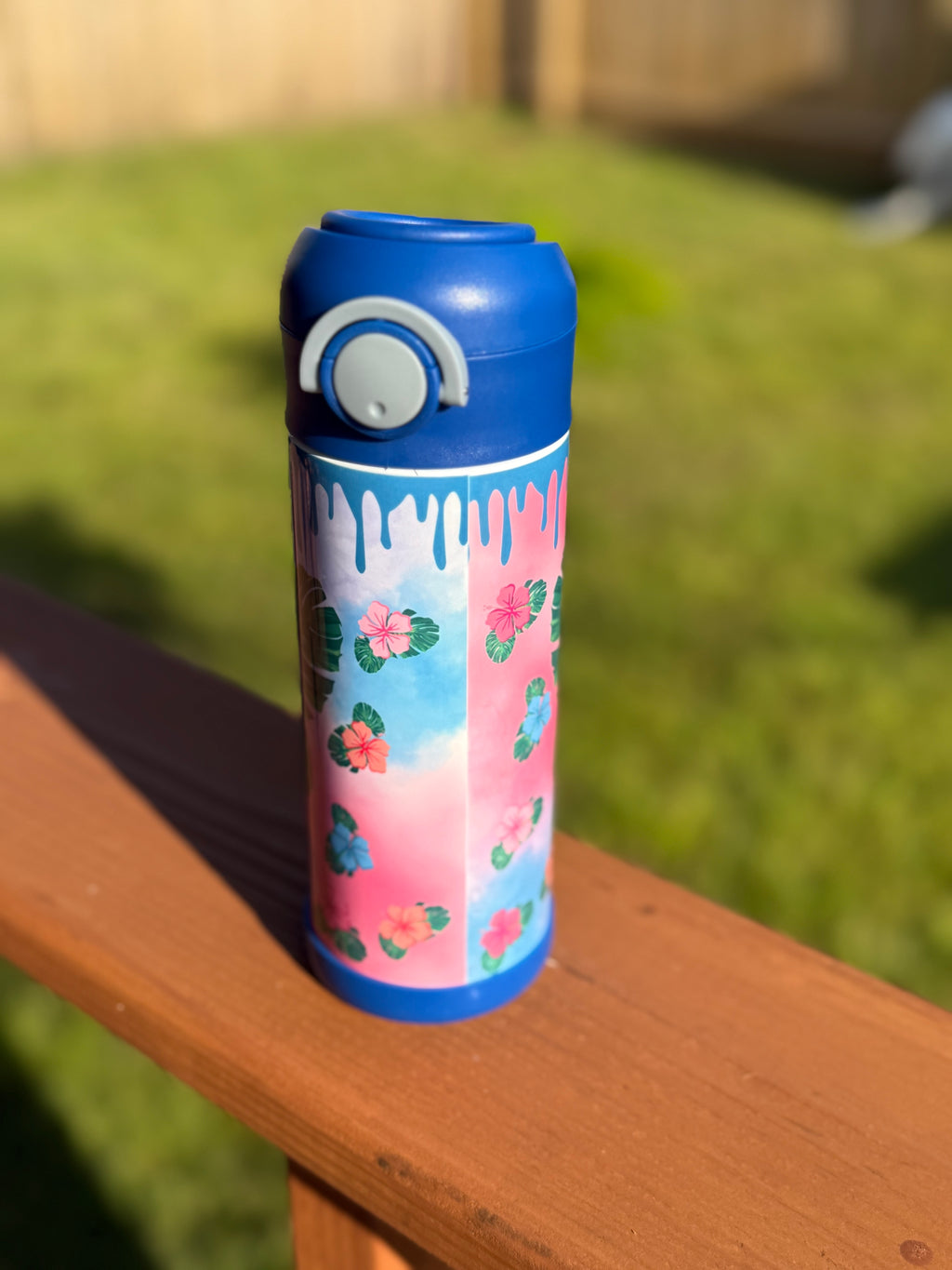 Blue Cute Alien Friends Kids Tumbler