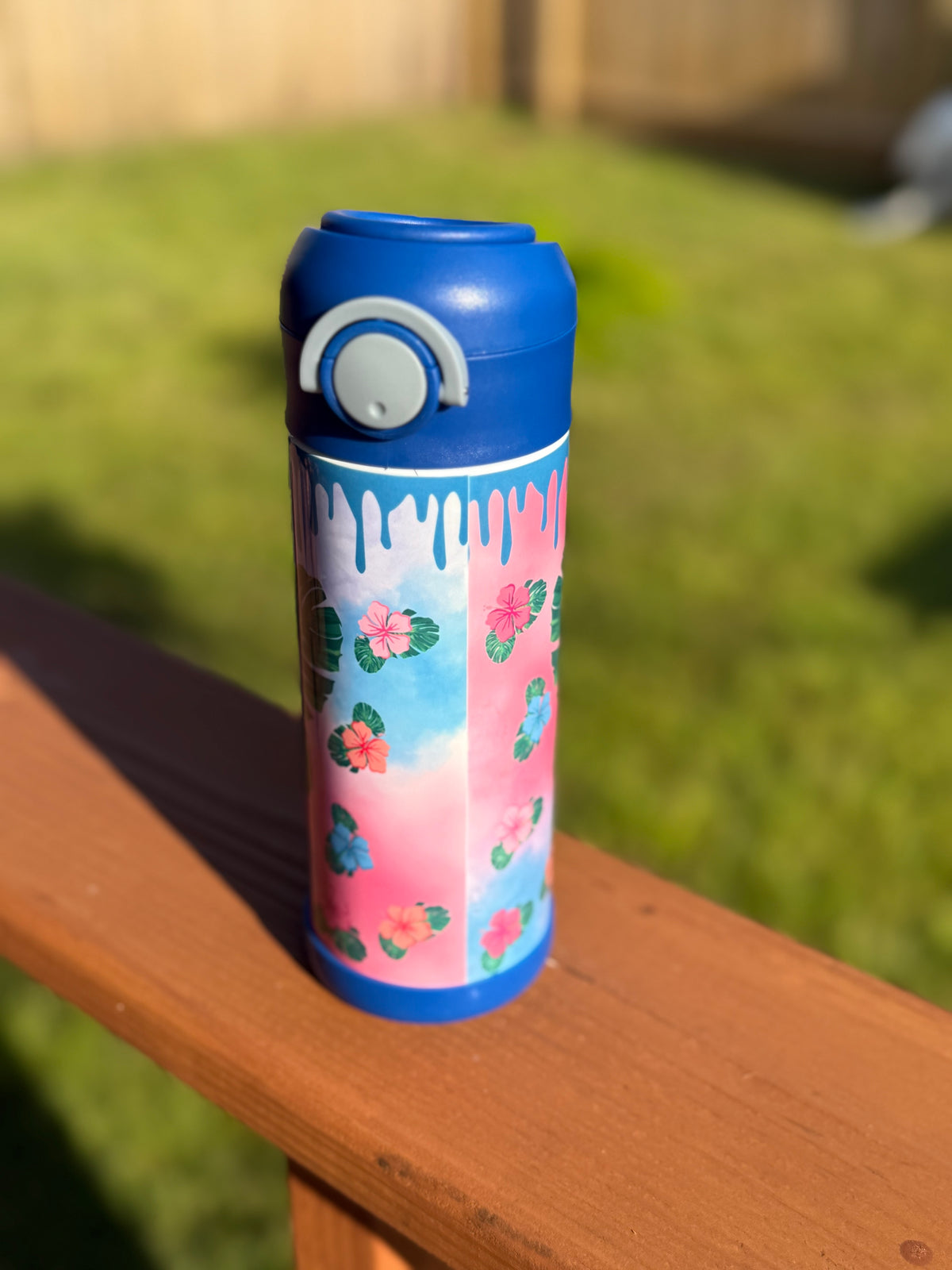 Blue Cute Alien Friends Kids Tumbler