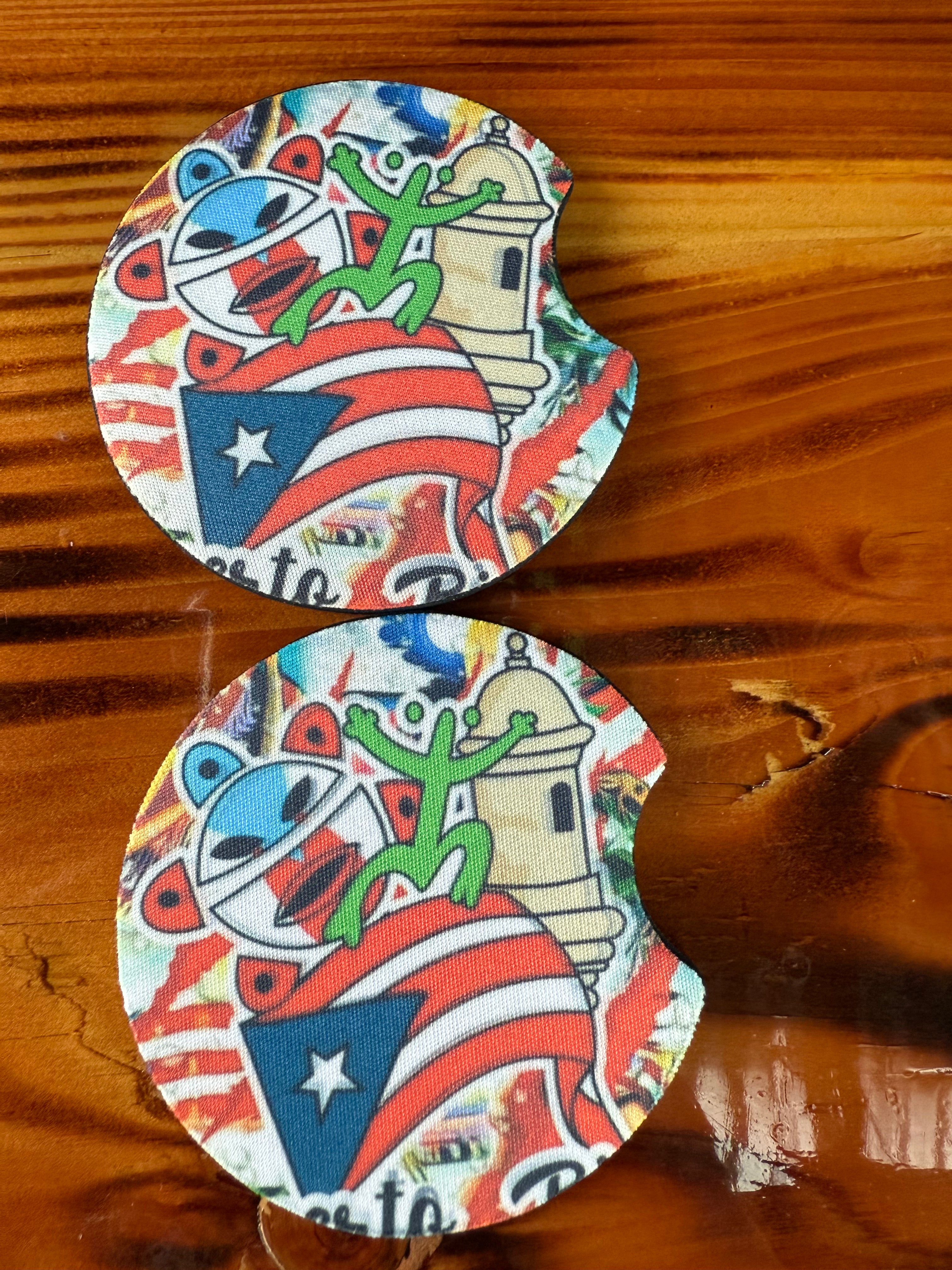 Puerto Rico Pride Car Coasters