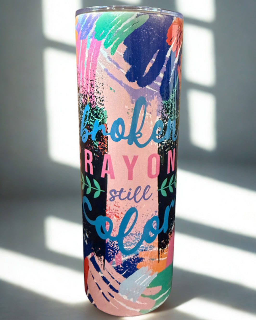 🖍️ Broken Crayons Still Color 20 oz Skinny Tumbler