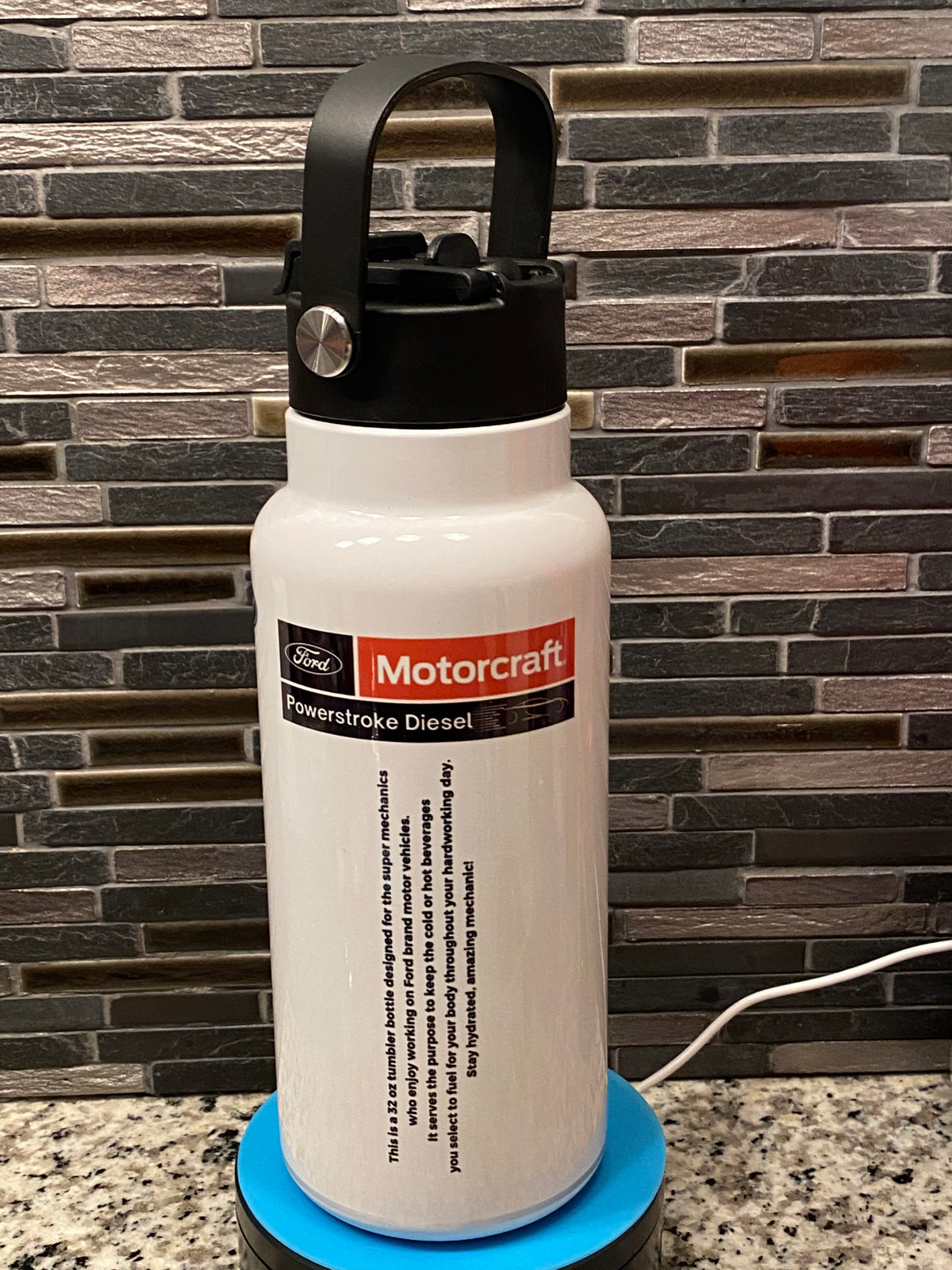 Diesel Mechanic Stainless Steel Tumbler | Automotive Oil Filter Design | Truck Driver Gift | Insulated Water Bottle