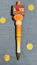 🍎 Teacher Theme Beaded Pen 🖊️