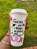 💖 Cancer awareness inspirational cups ☕️