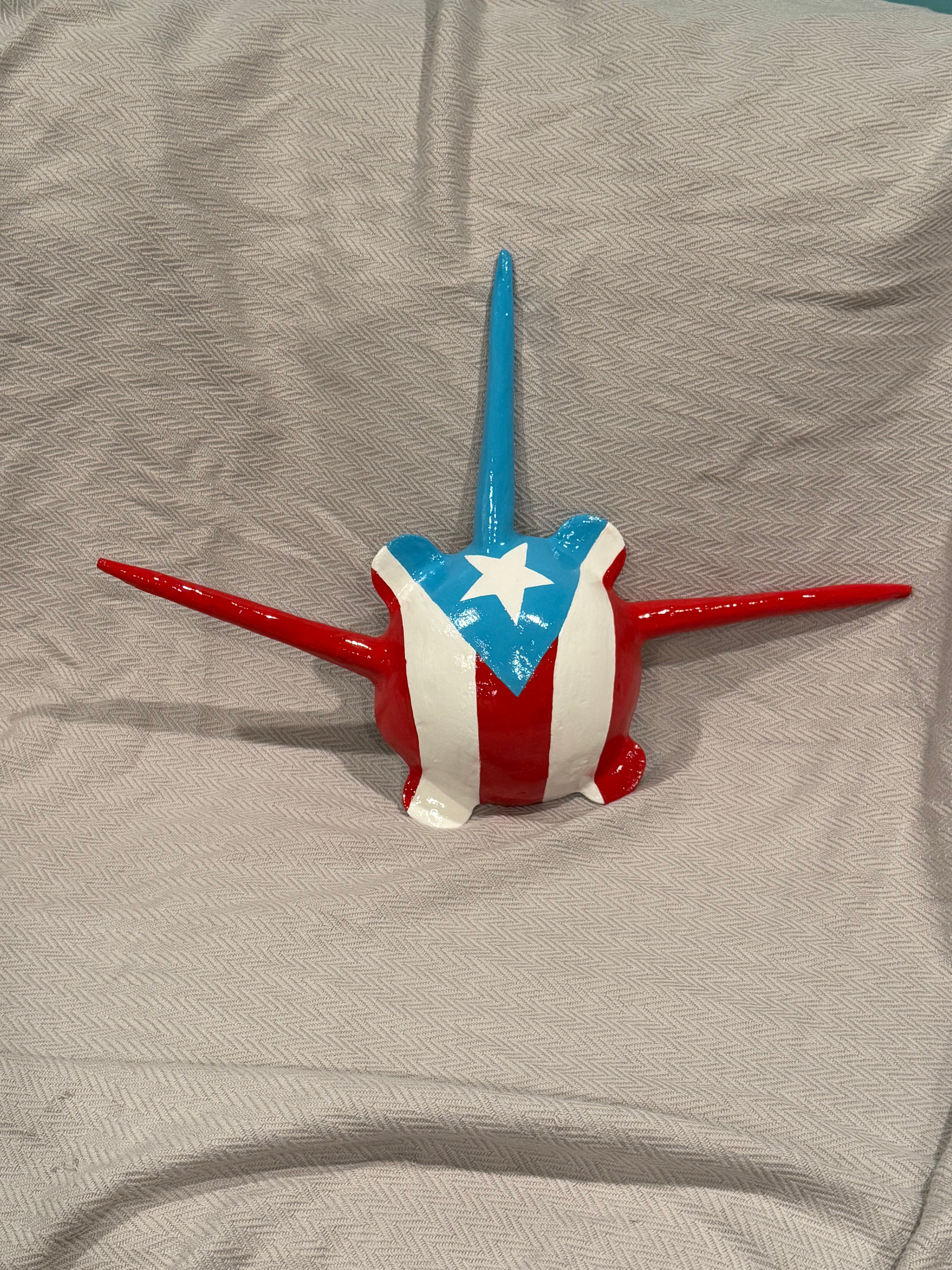 Orgullo Boricua — Handmade Puerto Rican Flag Vejigante-Inspired Art Mask