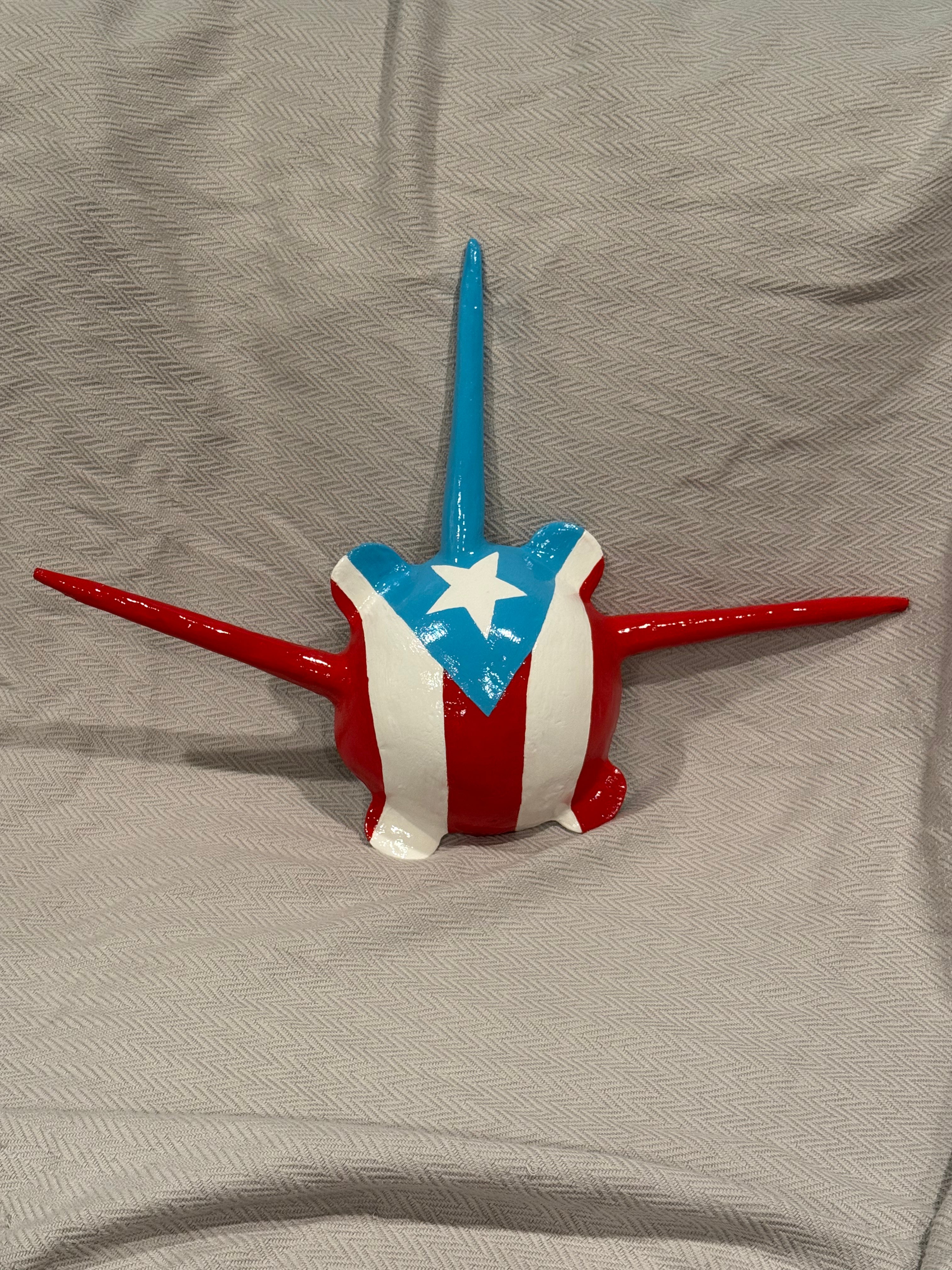 Orgullo Boricua — Handmade Puerto Rican Flag Vejigante-Inspired Art Mask