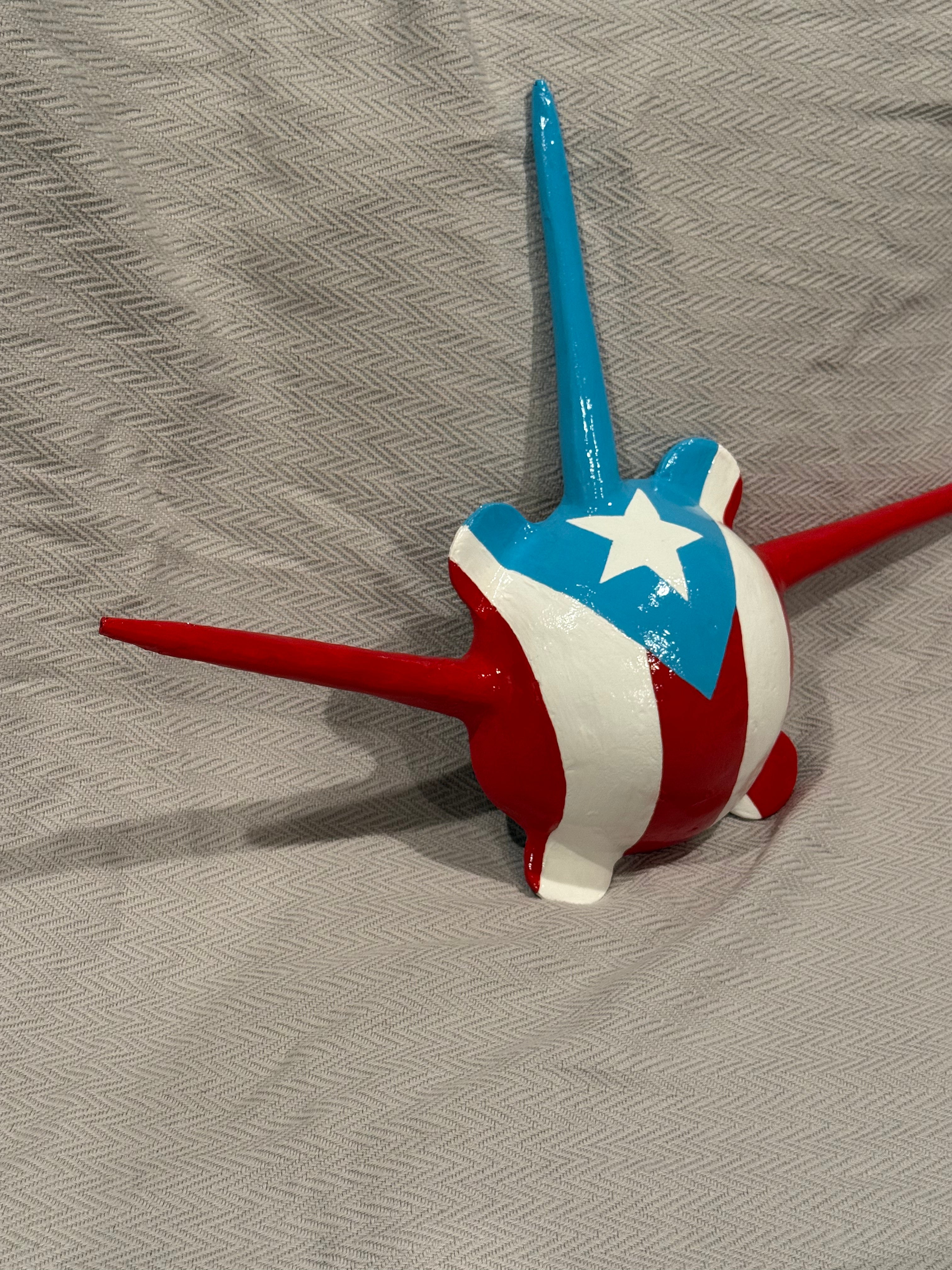 Orgullo Boricua — Handmade Puerto Rican Flag Vejigante-Inspired Art Mask