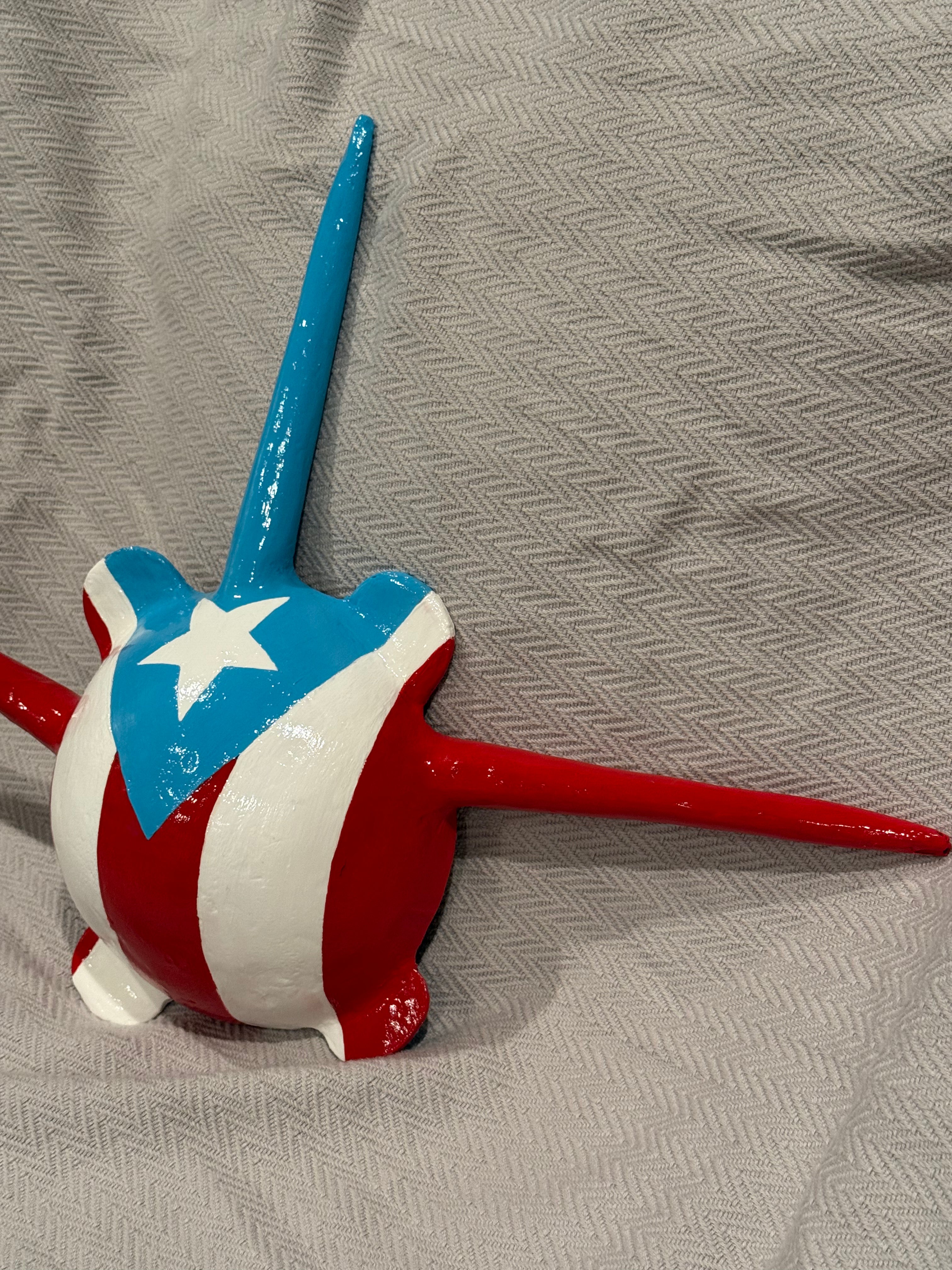 Orgullo Boricua — Handmade Puerto Rican Flag Vejigante-Inspired Art Mask